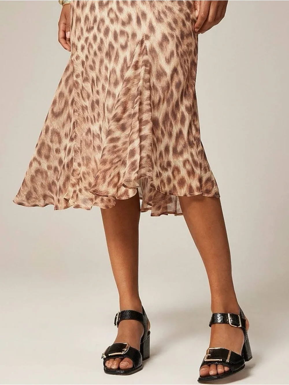 J.Crew Gwyneth Silky Midi Slip Skirt - Animal Print / Leopard NWT - Small
